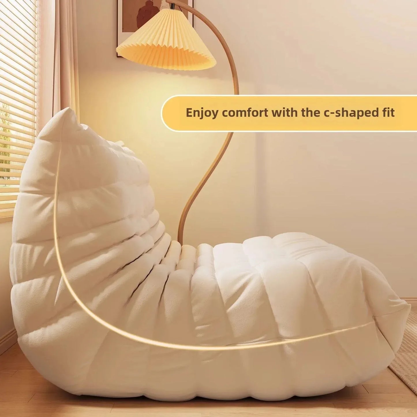 Caterpillar Pure Sponge Lazy Sofa, Modern Simple Living Room Home Sofa, Fabric Casual Lying Fabric Sofa Customizable - Uknowucme