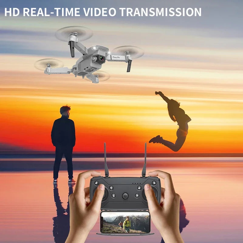 New E88 Pro WIFI FPV Drone Wide Angle HD 4K 1080P Camera Height Hold RC Foldable Quadcopter Dron Helicopter Toys Gift - Uknowucme