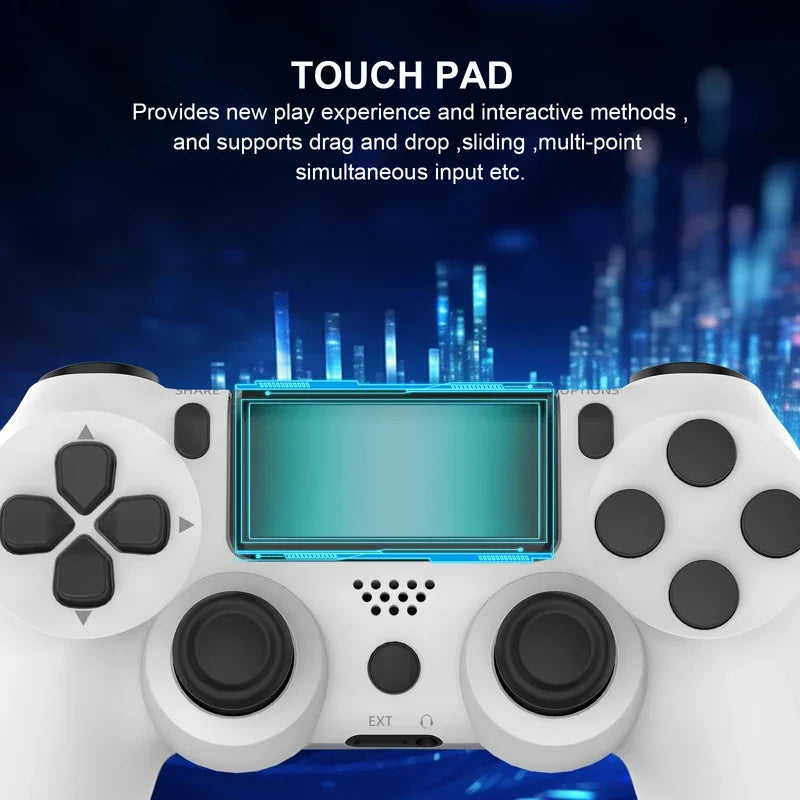 Wireless Game Controller Bluetooth No-Delay Gamepad For PS4 PS3 Console Six-Axis Dual Vibration PC Gaming Joystick With Touchpad - Uknowucme
