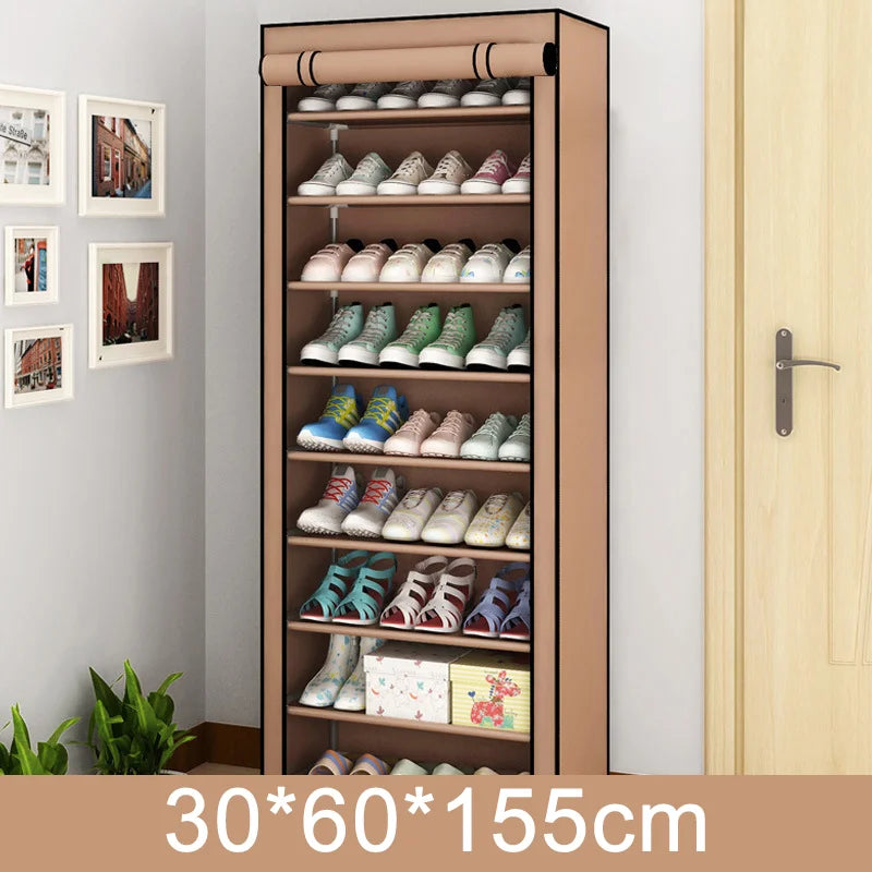 Shoe Rack Organizer Dustproof Shoe Cabinet Multilayer Minimalist Nonwoven Home Furniture Space-saving Cabinets Shoe Shelf - Uknowucme