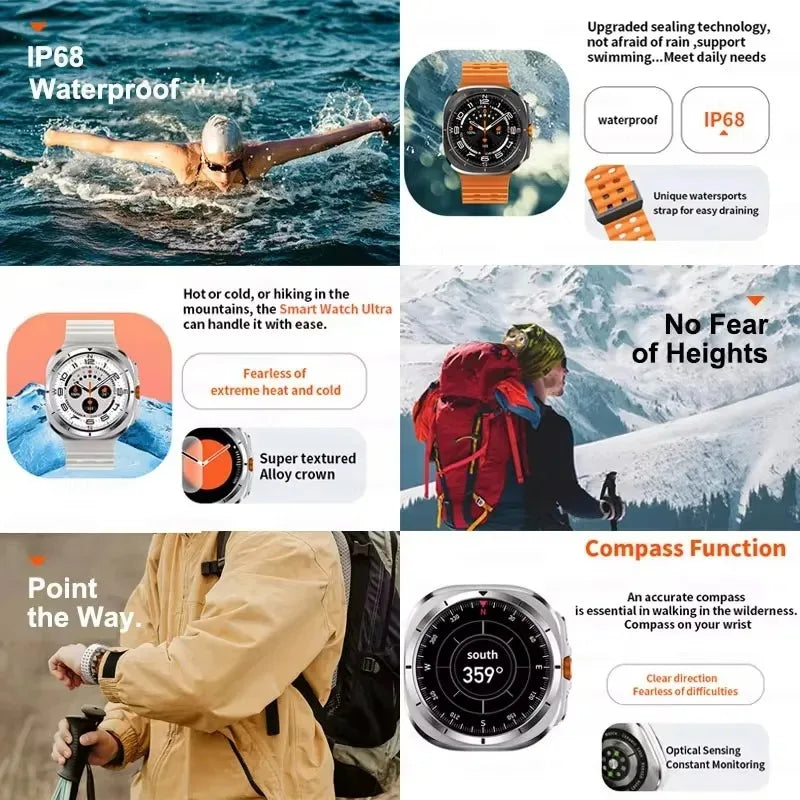 2024New Galaxy Watch 7 Ultra Smart Watch Men 32GB Memory GPS NFC 1.5"AMOLED Screen Fitness Tracker Health Smartwatch For Samsung - Uknowucme