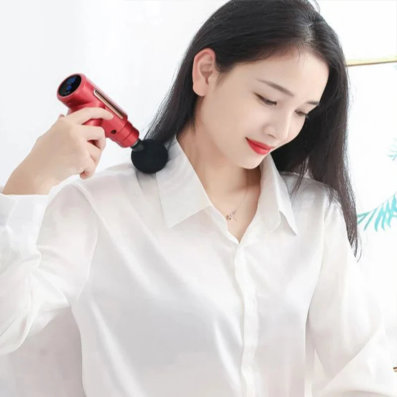 Portable Fascia Gun Vibration Massage Gun For Body Neck Back Pain Gout Relief Deep Muscle Relaxation Fitness Slimming - Uknowucme
