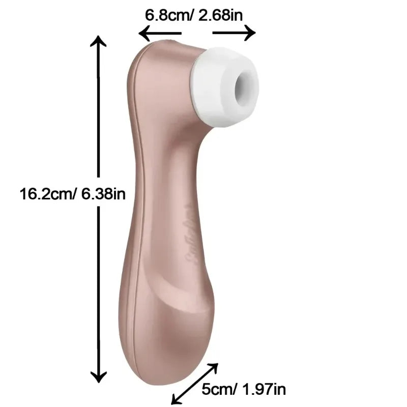 Satisfied By German Pro 2 Powerful Clitoral Suction Dildo for Female Oral Nipples, Clitoral Stimulation Toy, Clitoral Stimulator