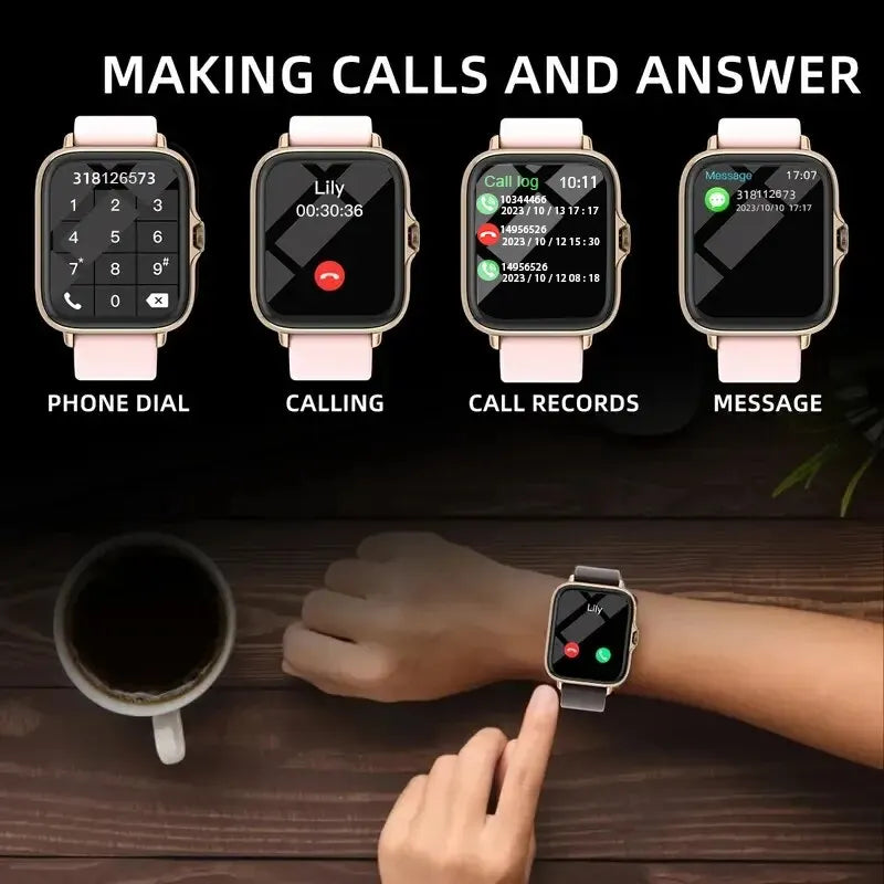 Smartwatch, Wireless Calling/dialing, Multi-sport Mode, Incoming Call Alert & Rejection, Short Message Alert, Message Alert View - Uknowucme