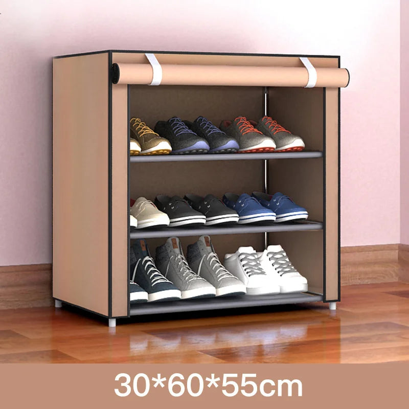 Shoe Rack Organizer Dustproof Shoe Cabinet Multilayer Minimalist Nonwoven Home Furniture Space-saving Cabinets Shoe Shelf - Uknowucme