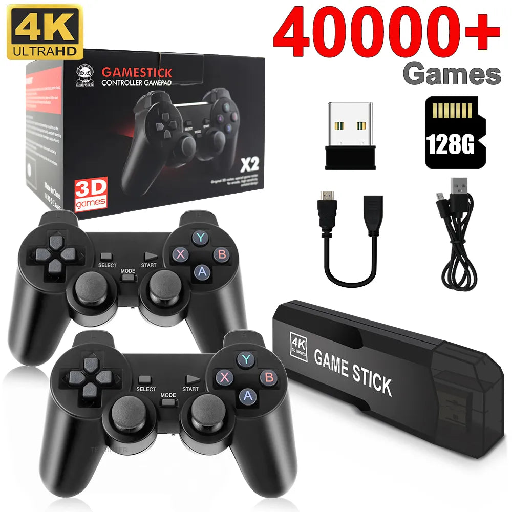 GD10 Video Game Console 128G Built-in 40000 Retro Handheld Game Player Console Wireless Controller TV Game Stick 4K HD Dropshipp - Uknowucme