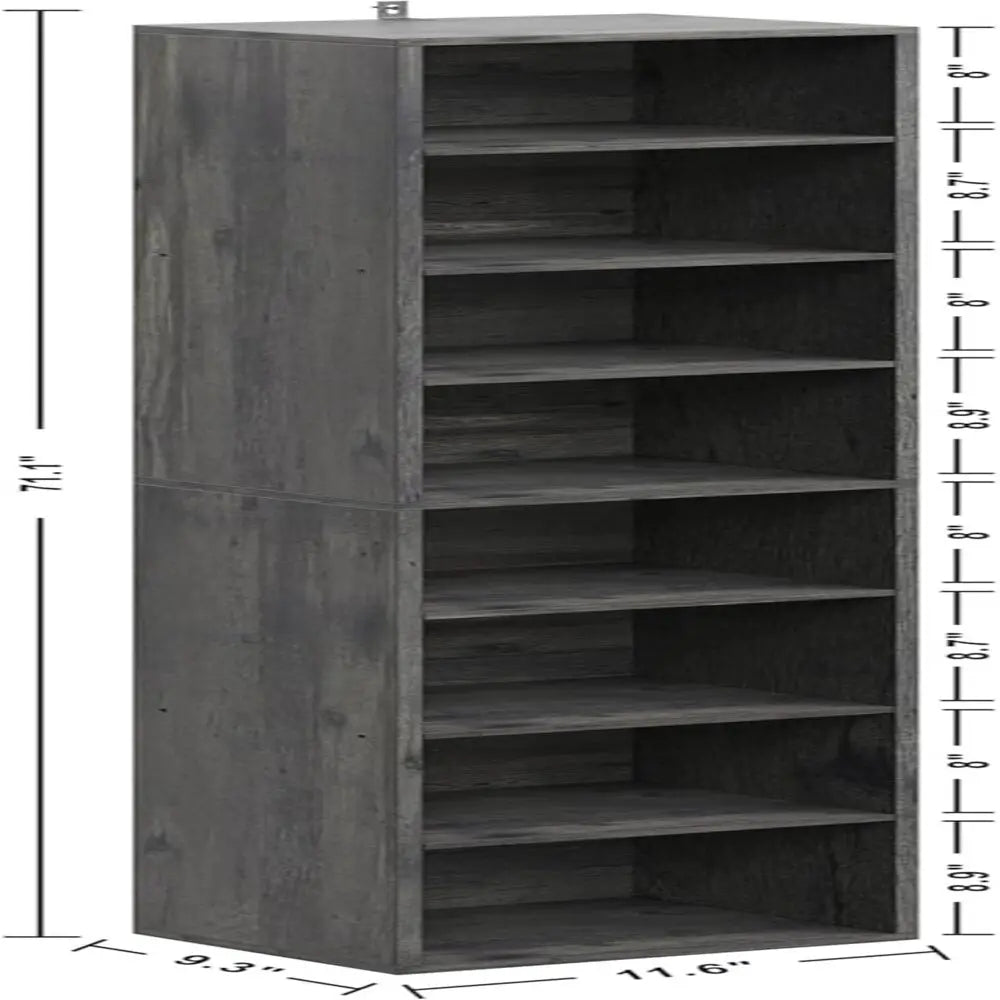 IRONCK Tall Narrow Bookshelf 8 Tiers, Compact Corner Bookcase, Easy to Match for Living Room, Office, Bedroom, Study