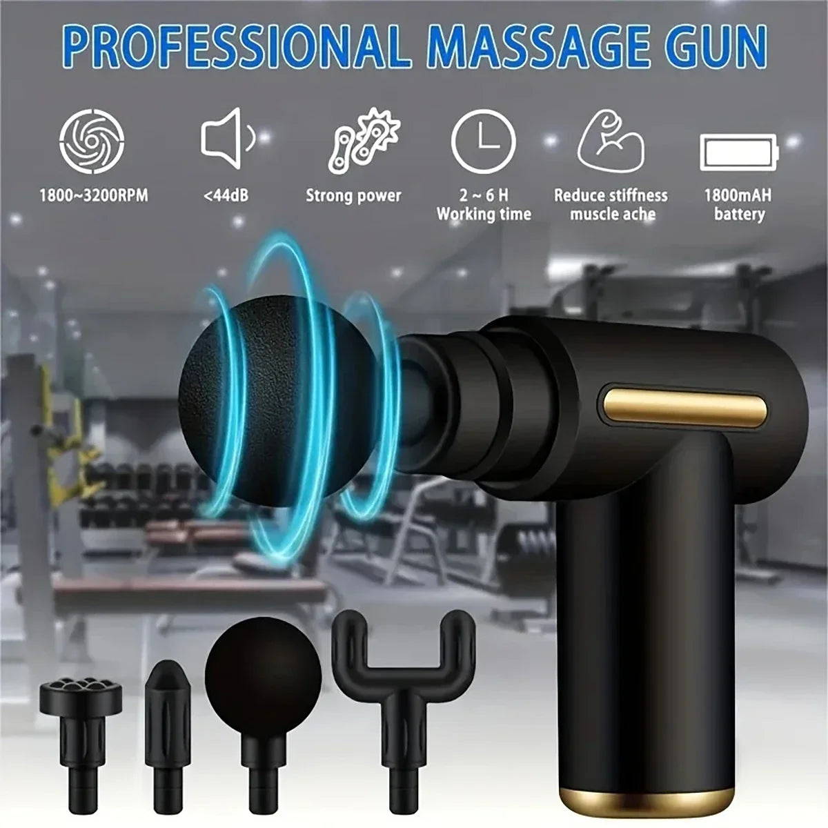 Adjustable Speed Massage Gun for Deep Muscle Recovery, Handheld Fitness Tool That Uses A Massager To Relieve Pain and Relax - Uknowucme