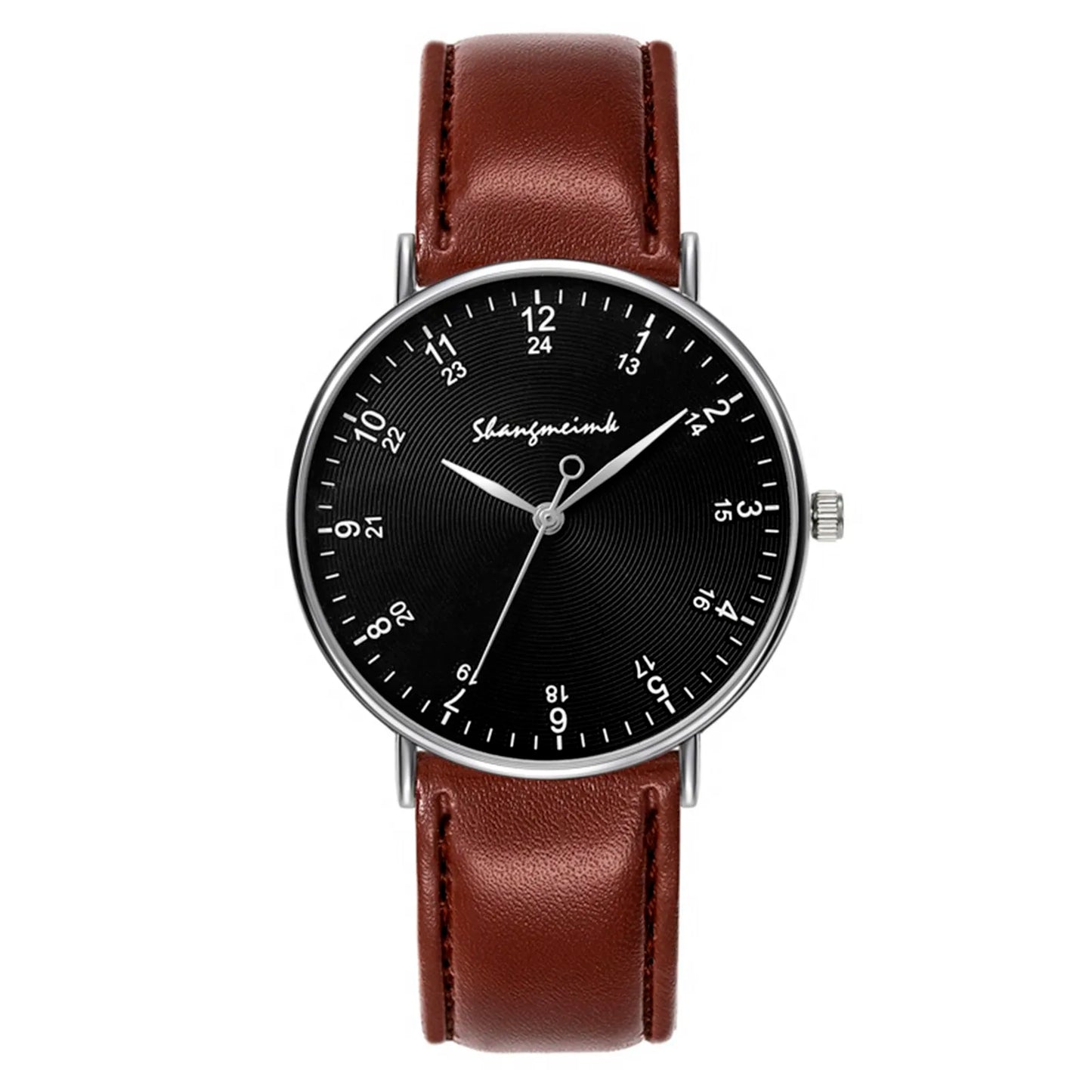 Free Shiping Items Quartz Watches For Men Strapstainless Steel Quartz Watch With Leather Strap Relogio Masculino Reloj Hombre - Uknowucme
