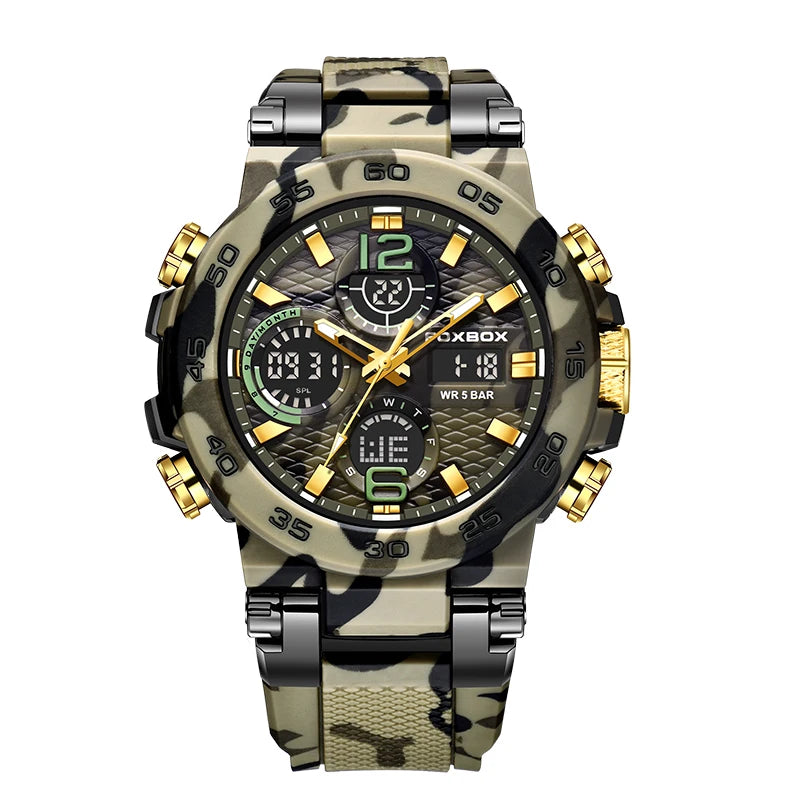 FOXBOX Military Digital Watch for Men Camouflage Waterproof Wristwatch Mens Shockproof Sport Quartz Tactical Clock Montre Homme - Uknowucme