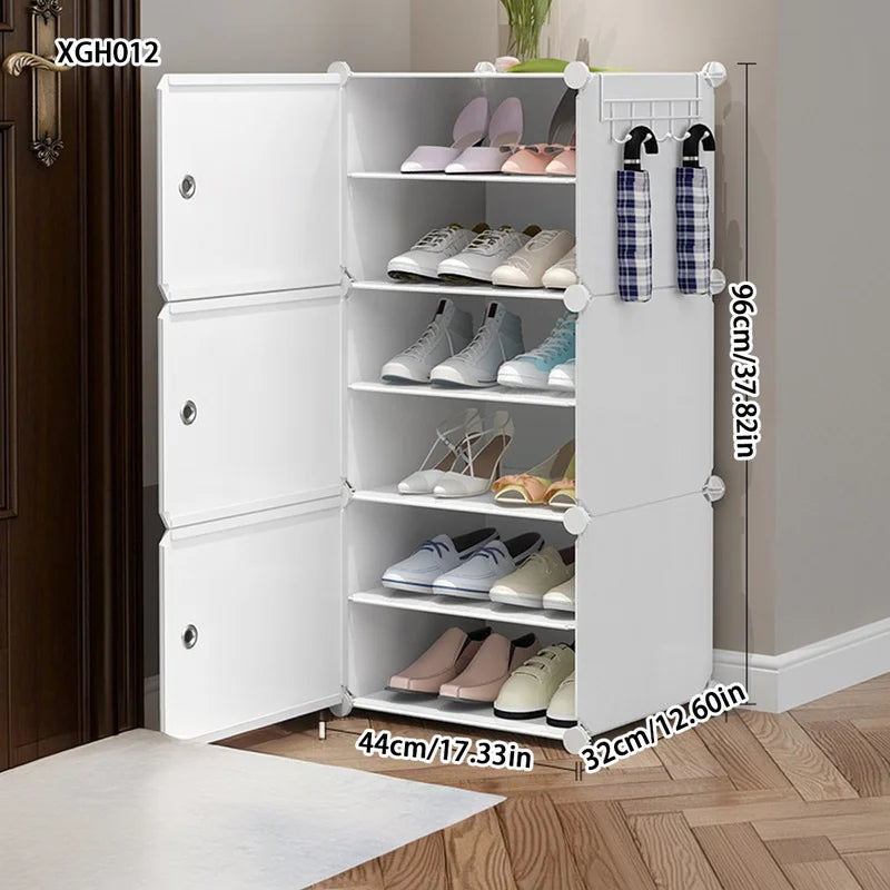 Shoe Rack Simple Home Entrance Indoor Good-Looking Storage Dustproof Dormitory Bedroom Rental House Plastic Shoe Cabinet - Uknowucme