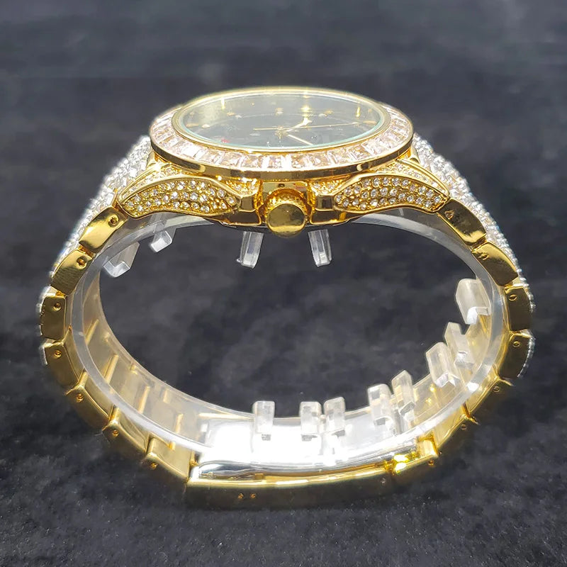 High End Automatic Watch For Men Hip Hop Diamond Hollow Mechanical relogio masculino Luxury Ice Out waterproof Male Watches 2022 - Uknowucme