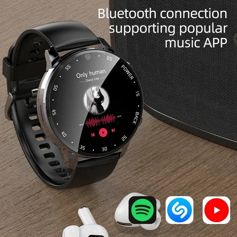 4G NET NEW H18 Global Android Smartwatch Men Dual HD Camera Full Touch Screen HeartRate IP67 Waterproof Smart Watch 64G SIM call - Uknowucme