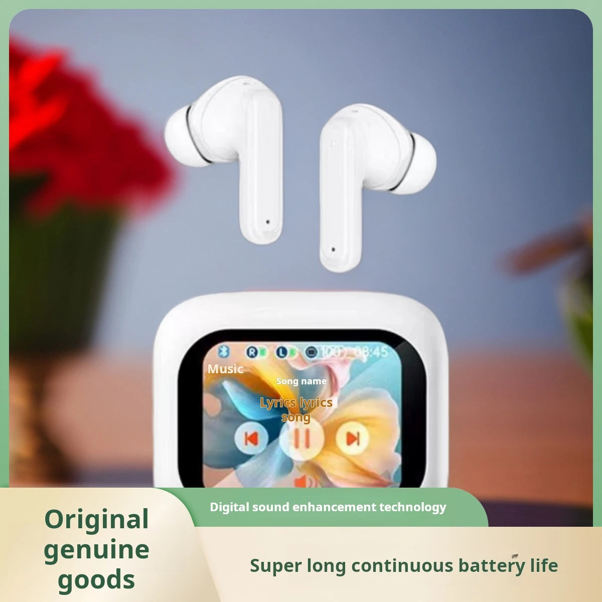 Wireless Bluetooth Headphone LED Touchscreen Visible ANC TWS Earphones Active Noise Cancellation Earphone - Uknowucme