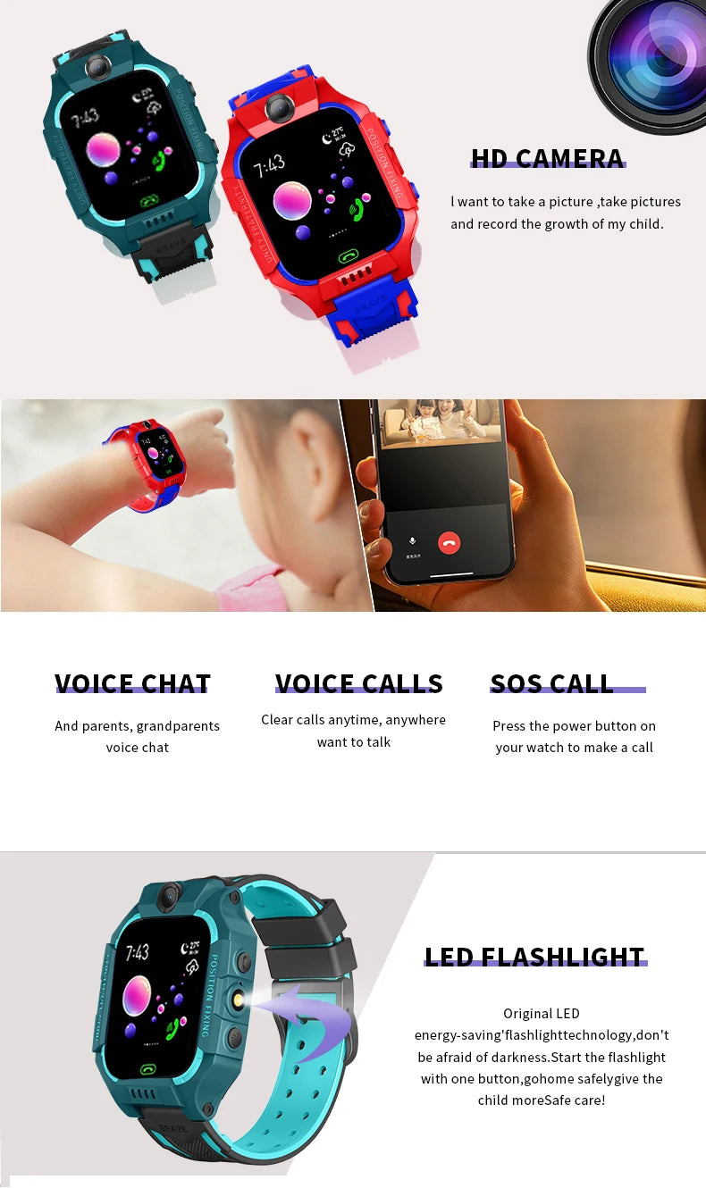 Children's Smart Watch Girl Boy-Smart Watch Children's Watch Age 4-12 Years Old, Intelligence Learning Game Camera Micro Chat Al - Uknowucme