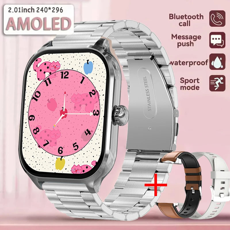 New Smart Watch For Android iOS 2.01" Smartwatch Answer Make Call Waterproof Sports Fitness Tracker Heart Rate Sleep Monitoring
