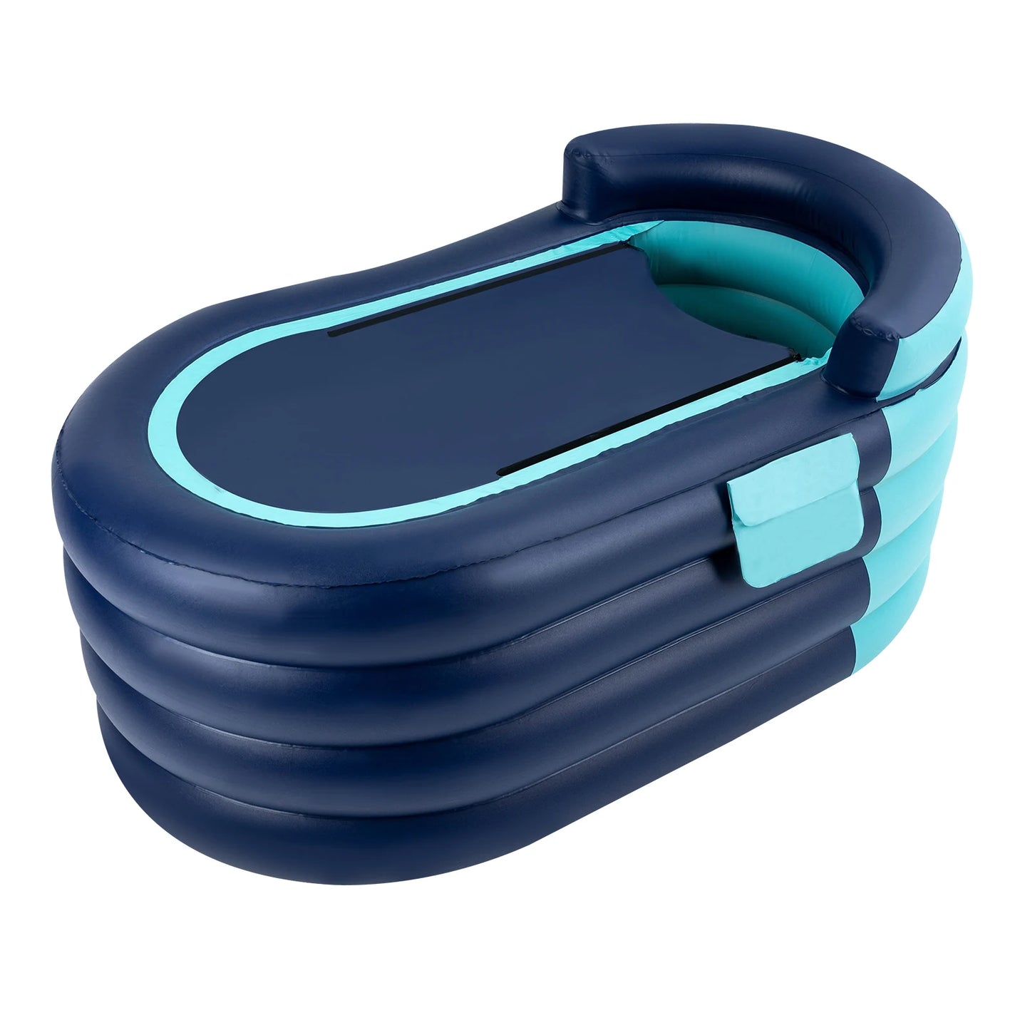 Inflatable Adult Bathtub with Wireless Electric Air Pump for Hot Water Bath Ice Bath Blue / Orange - Uknowucme