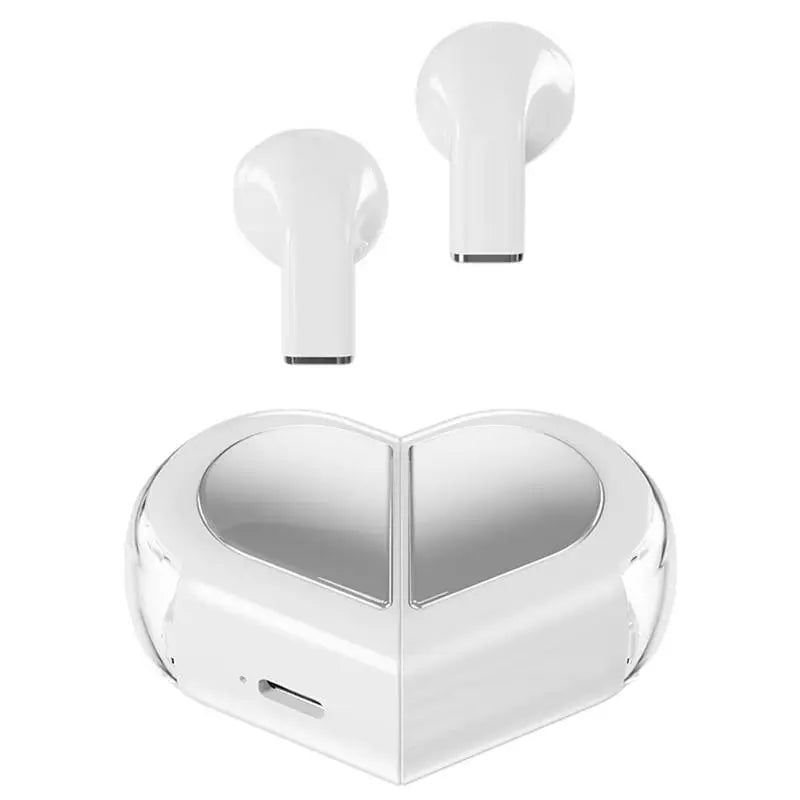 Heart Shaped Wireless Earbuds Touchscreen Comfortable Ear Buds Wireless Headphones Valentine's Day Gift Waterproof With Hi-Fi - Uknowucme