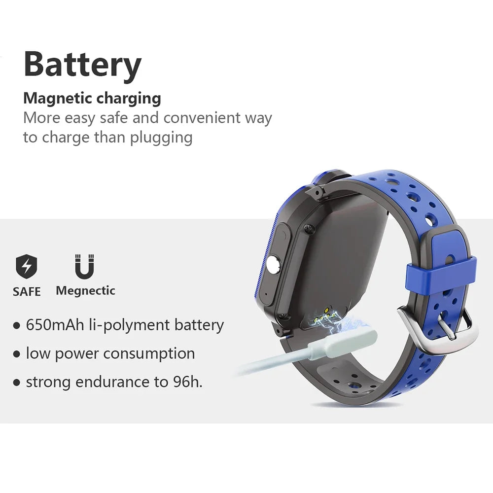 New Arrival Kids smart watch gps 4g SIM card for child girl boy smartwatch phone kid with wifi . support video call - Uknowucme