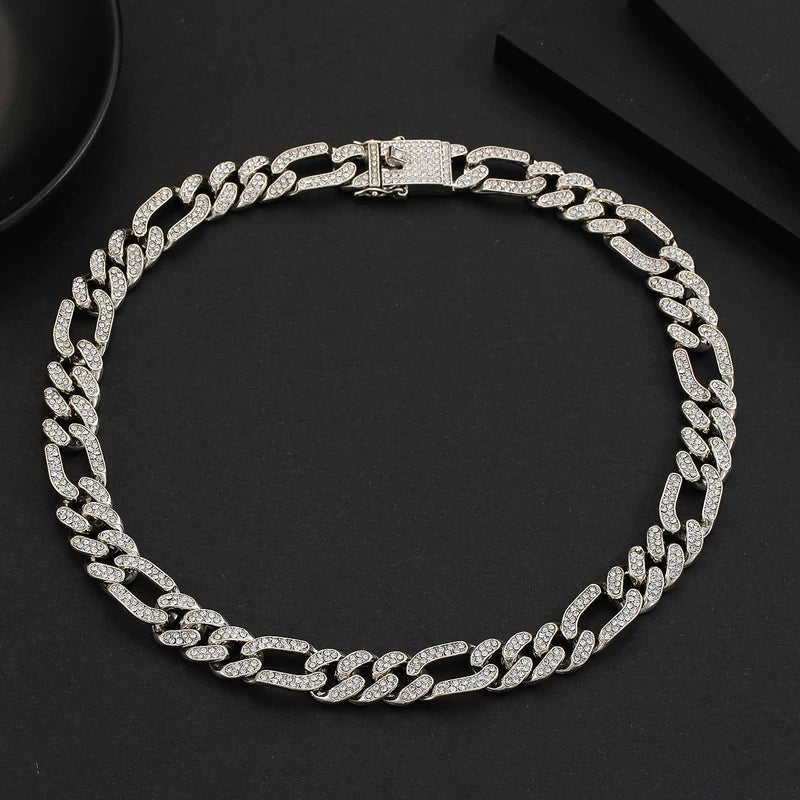 Hip Hop Figaro Chain Necklace 13mm Silver Gold Plated Figaro Link Chain Necklaces For Men Women Fashion Charm Jewelry - Uknowucme