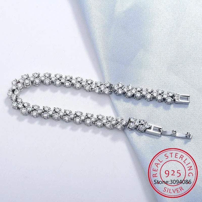 Fine Jewelry VVS1 D Color Moissanite Cuban Chain Bracelet For Men Luxury S925 Silver Bracelet For Men Hip Hop Jewelry - Uknowucme