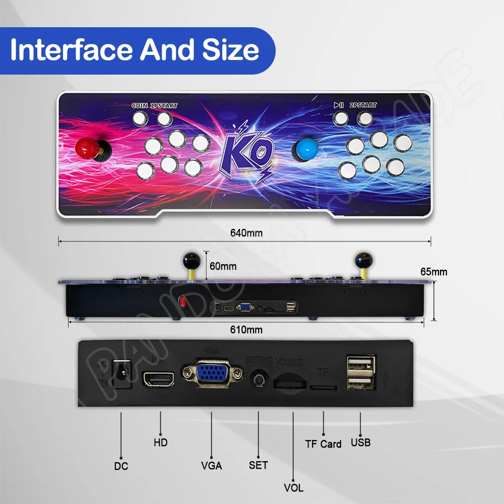 26800 Pandora Saga Dx2 box arcade console 2024 multiplayer Joystick 720P HD Output TV Games Suitable For Family Entertainment - Uknowucme