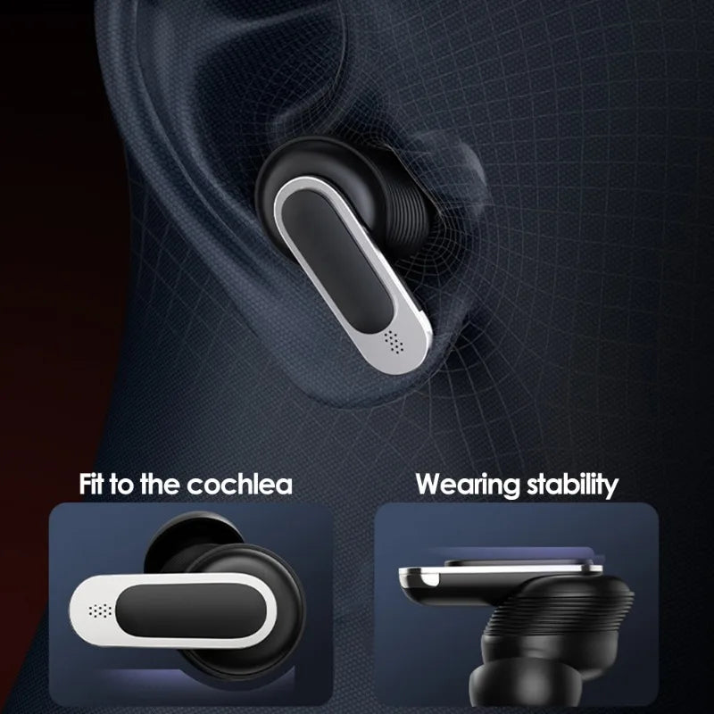 Bluetooth 5.4 Earphone in-ear Silicone Earbuds Wireless Display Touchscreen Control Calling Sports Headphone with Microphone - Uknowucme