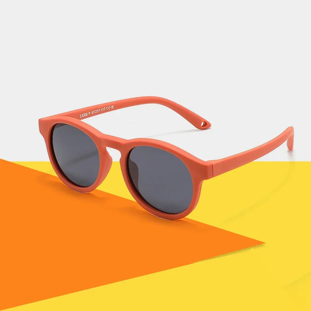 Fashion Baby's First Sunglasses with Strap Round Flexible UV400 Polarized Infant Sunglasses for Ages 0-3 Years - Uknowucme