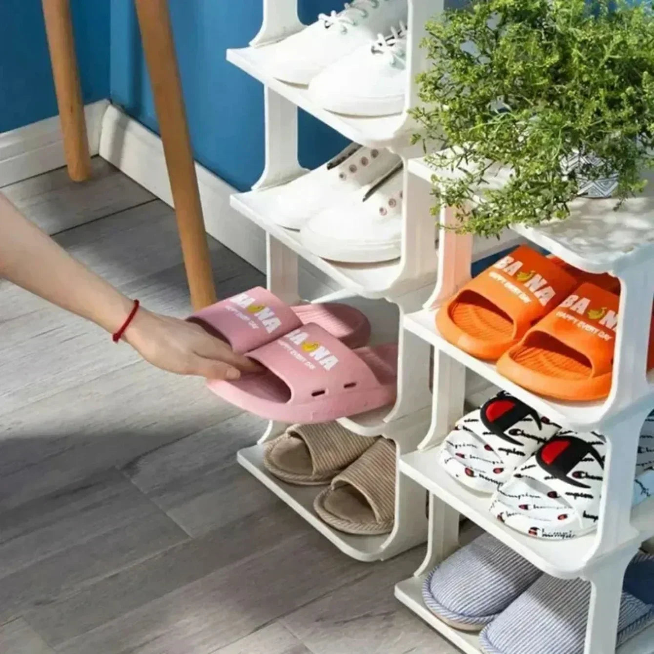 Shoes Organizer Shoe Racks Space-saving Wall Corner Stackable Narrow Shoes Storage Rack Storage Cabinet Shoe Shelves Furniture - Uknowucme