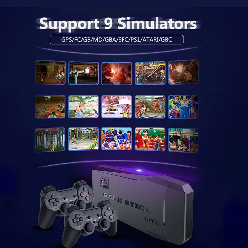 Retro Console 4k 20000 Games Portable Video Game Console M8 Game Stick TV Mini Handheld Player Wireless Controller Xmas Gift - Uknowucme