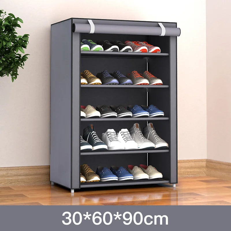 Shoe Rack Organizer Dustproof Shoe Cabinet Multilayer Minimalist Nonwoven Home Furniture Space-saving Cabinets Shoe Shelf - Uknowucme