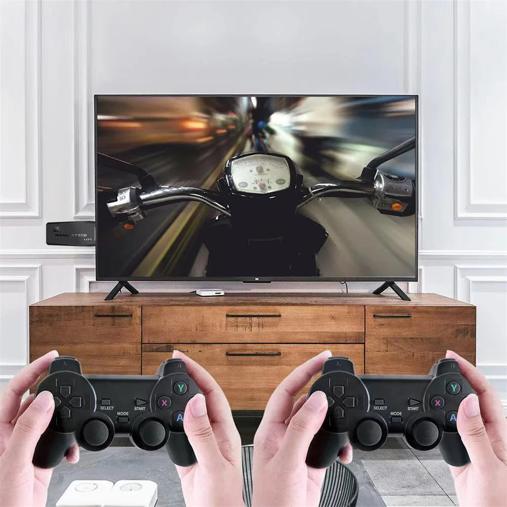 M8 Portable Game Console 64G Built-in 20000 Games Retro Handheld Game Console Wireless Controller Game Stick With USB Receiver - Uknowucme