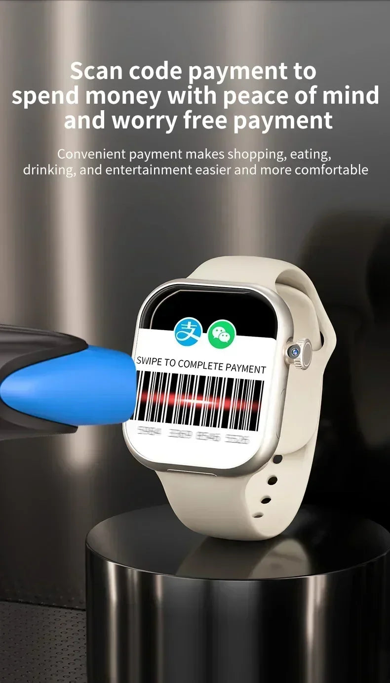 The smartwatch is equipped with an 8-megapixel rotating camera, 5G Android VP29, 256GB storage, Sim card, GPS and WIFI - Uknowucme