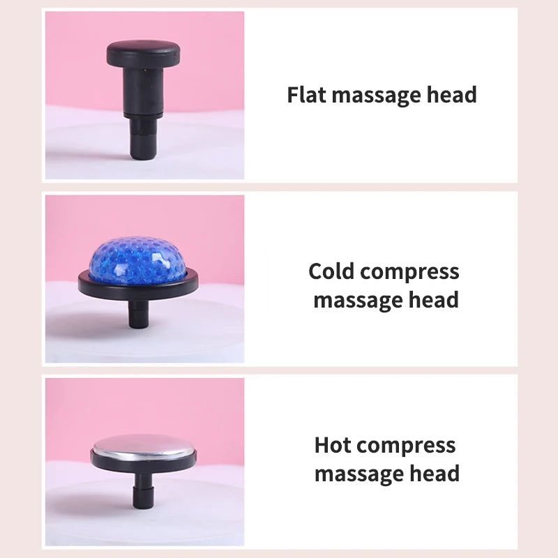 Professional Level Muscle Massage Gun Relaxation Intelligent Exercise Fitness Massager Cold And Hot Compress Fascia Gun 6 Heads - Uknowucme