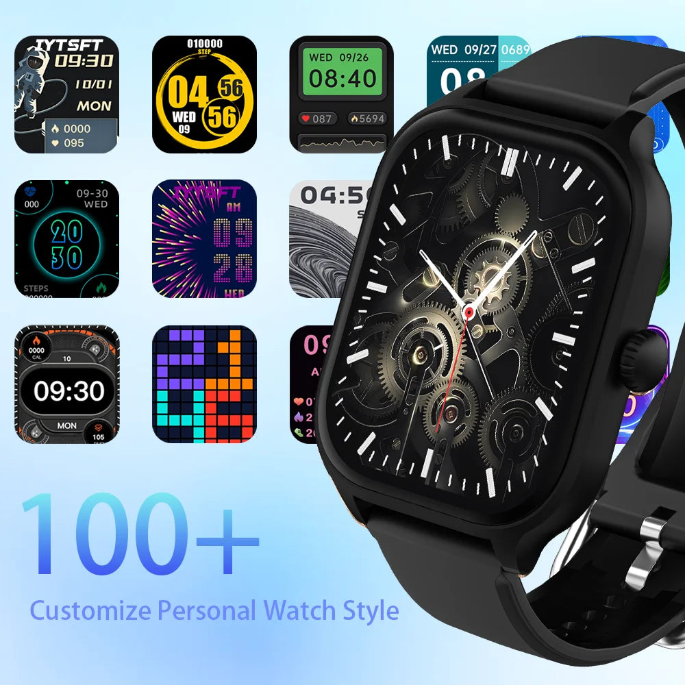 LAXASFIT Smart Watch 2.01” HD Screen Bluetooth Voice Call Multi Sport Mode Heart Rate Sleep Monitoring Smart Watch for Men Wome - Uknowucme