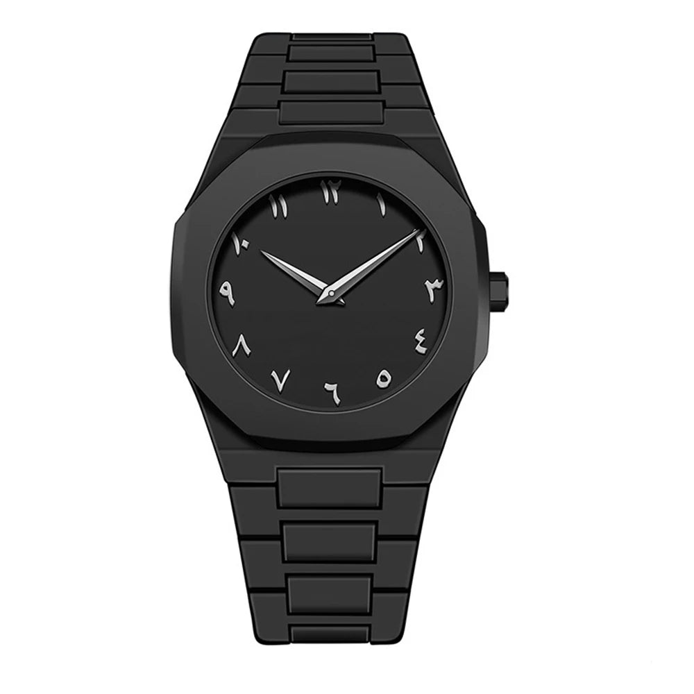 VA VA VOOM Brand Men Creative Watch Fashion Silicone Black Business Style Arabic Digital Creative Military Quartz Sports Watches - Uknowucme