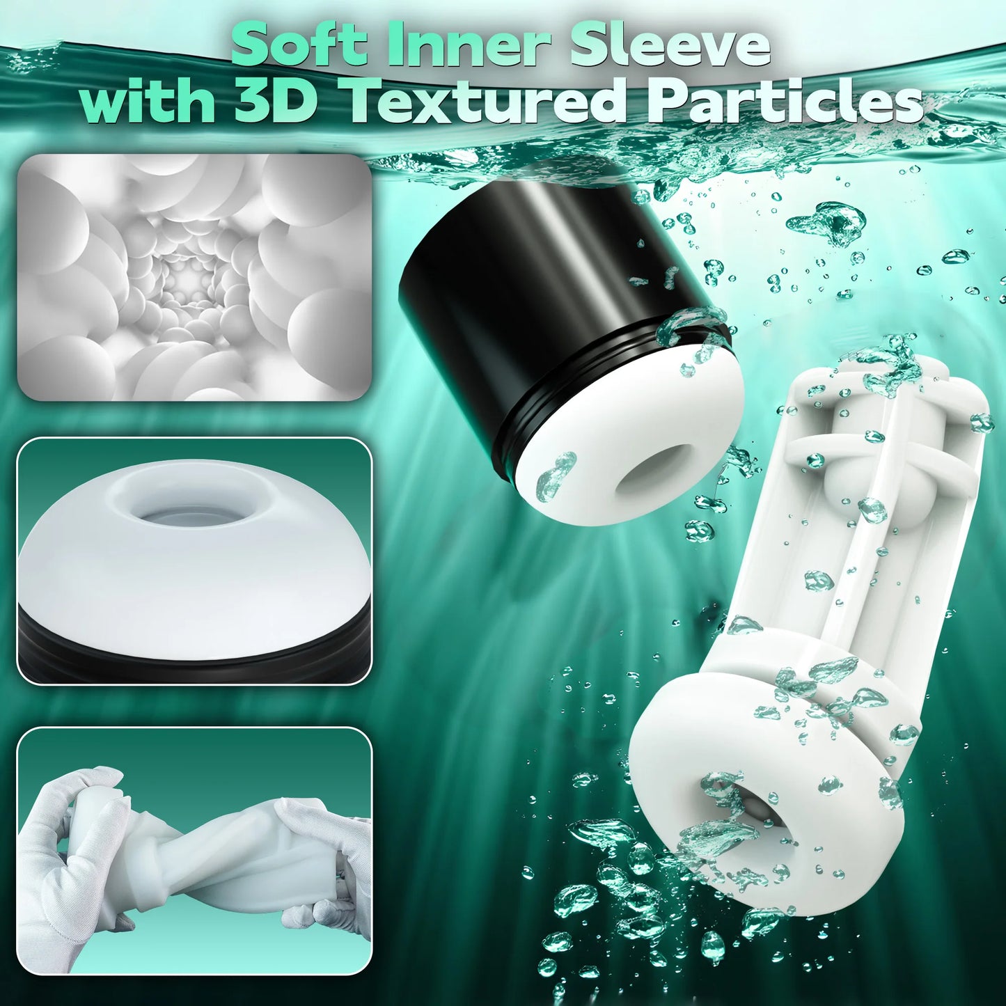 KUSHOR Automatic Thrusting Sucking Male Masturbator with Handle Double Layer Masturbation Cup Pocket Pussy Adult Toy for Men