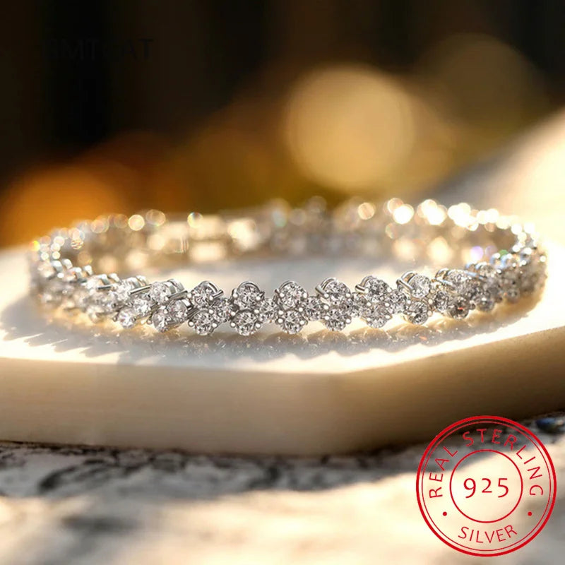 Fine Jewelry VVS1 D Color Moissanite Cuban Chain Bracelet For Men Luxury S925 Silver Bracelet For Men Hip Hop Jewelry - Uknowucme