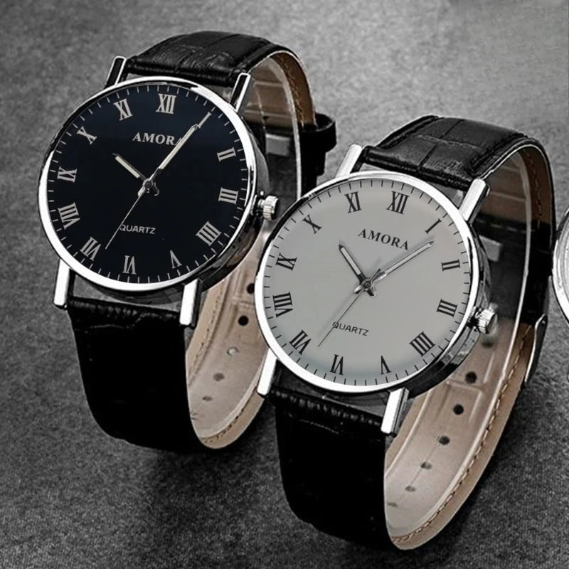 Men's Watches Business Wrist Watch Leather Strap Watches Quartz Wristwatches Clock Men Casual Simple Watch Relógio Masculino - Uknowucme