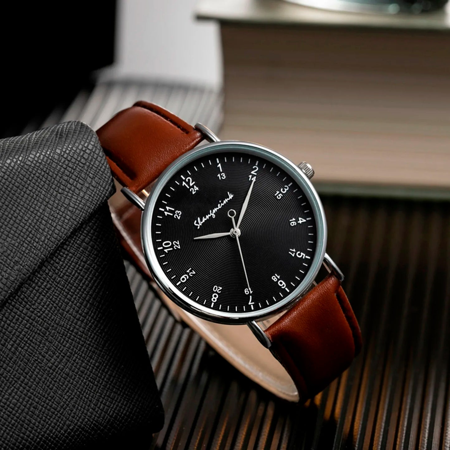 Free Shiping Items Quartz Watches For Men Strapstainless Steel Quartz Watch With Leather Strap Relogio Masculino Reloj Hombre - Uknowucme