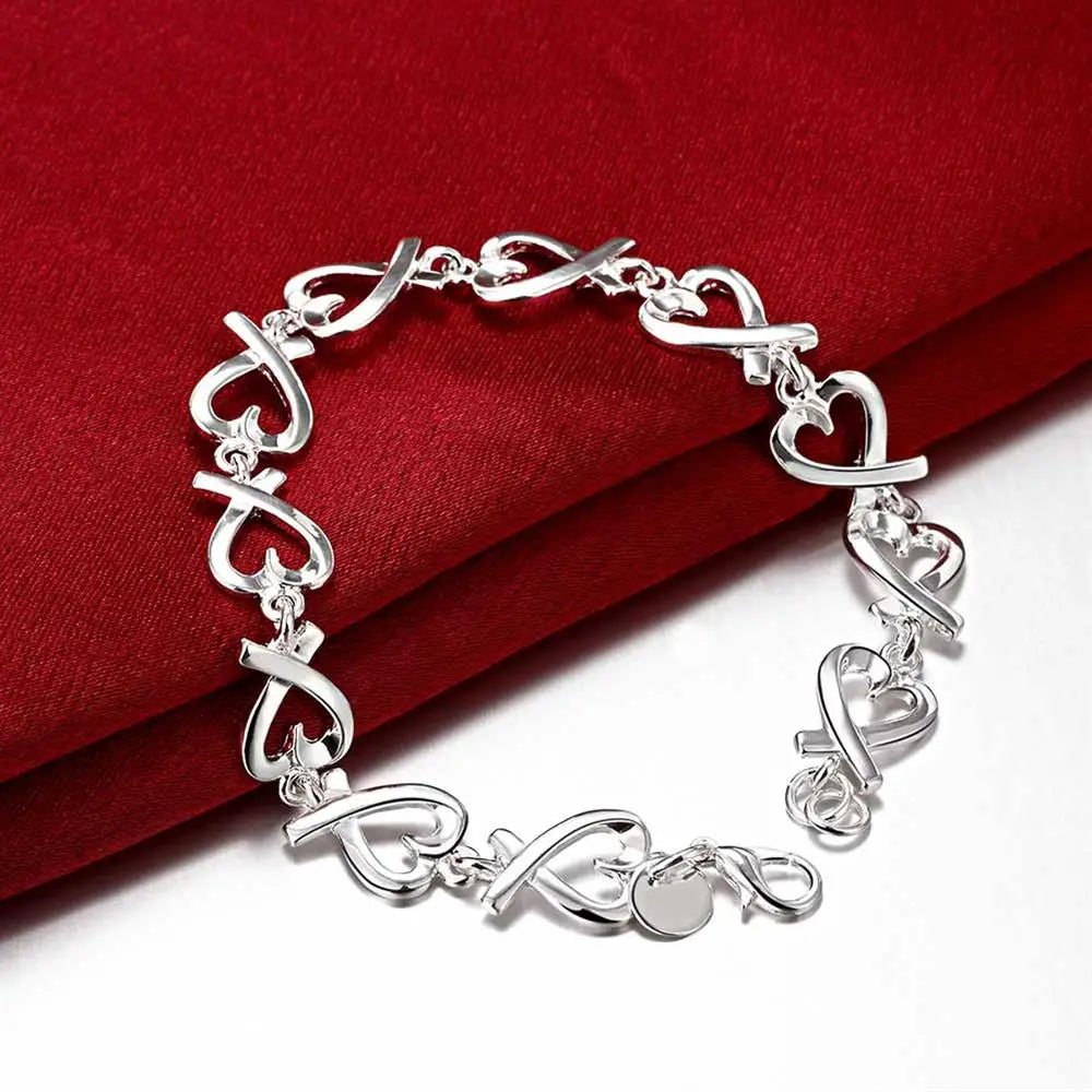 korean trend 925 sterling silver fine heart kelp fashion Bracelet for woman luxury jewelry Wedding party Christmas gifts - Uknowucme