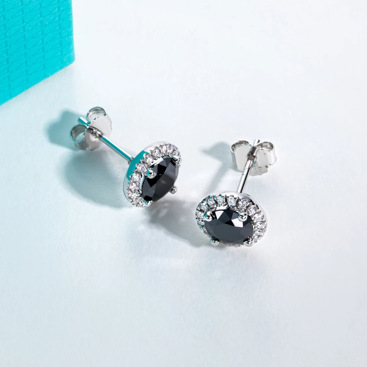 AnuJewel 1ct Black Moissanite Classic Earring 925 Sterling Silver 18K Plated Stud Earrings for Woman Fine Jewelry Wholesale - Uknowucme