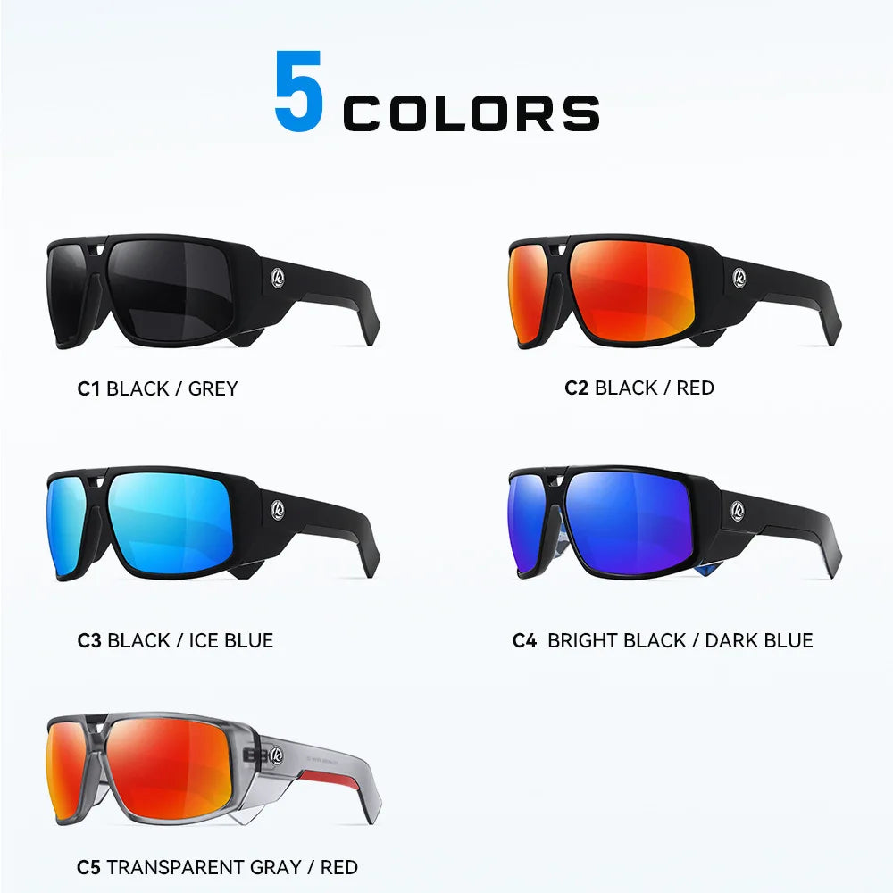 KDEAM for Polarized Sunglasses Men UV400 Sport Driving Goggles Mirrored Shield Brand New Shades With Free Box - Uknowucme