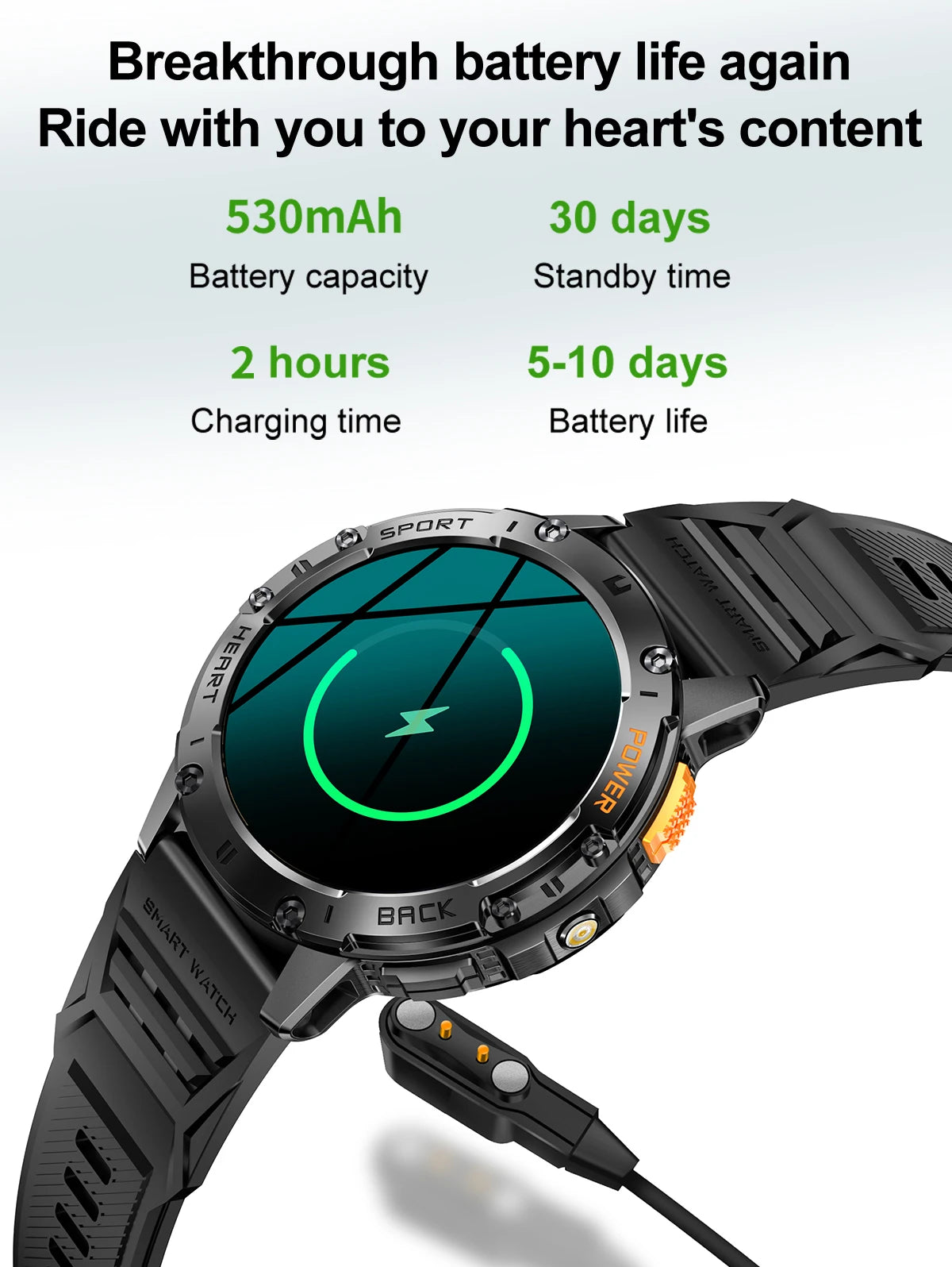 For Android ios New AMOLED Smart Watch Men with Flashlight Sports Waterproof Fitness Tracker Bluetooth Call Smartwatch Man+Box - Uknowucme