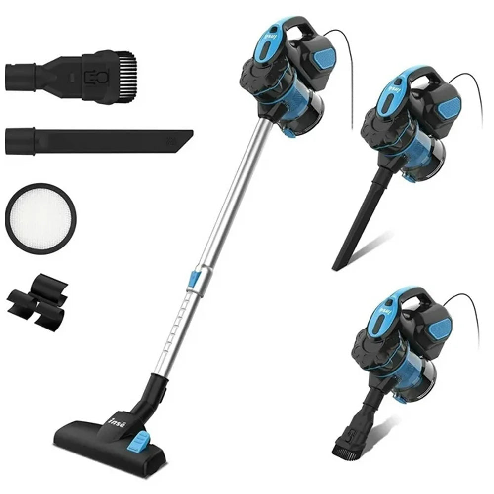 Vacuum Cleaner Corded INSE I5 18Kpa Powerful Suction 600W Motor Stick Handheld Vaccum Cleaner for Home Pet Hair Hard Floor - Uknowucme