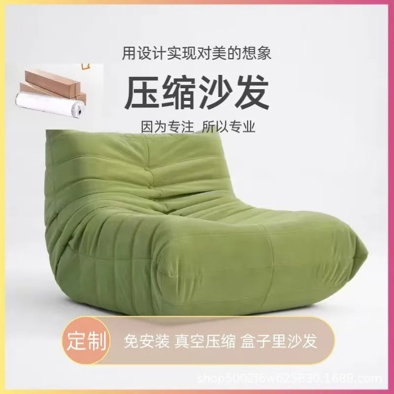 Caterpillar Pure Sponge Lazy Sofa, Modern Simple Living Room Home Sofa, Fabric Casual Lying Fabric Sofa Customizable - Uknowucme