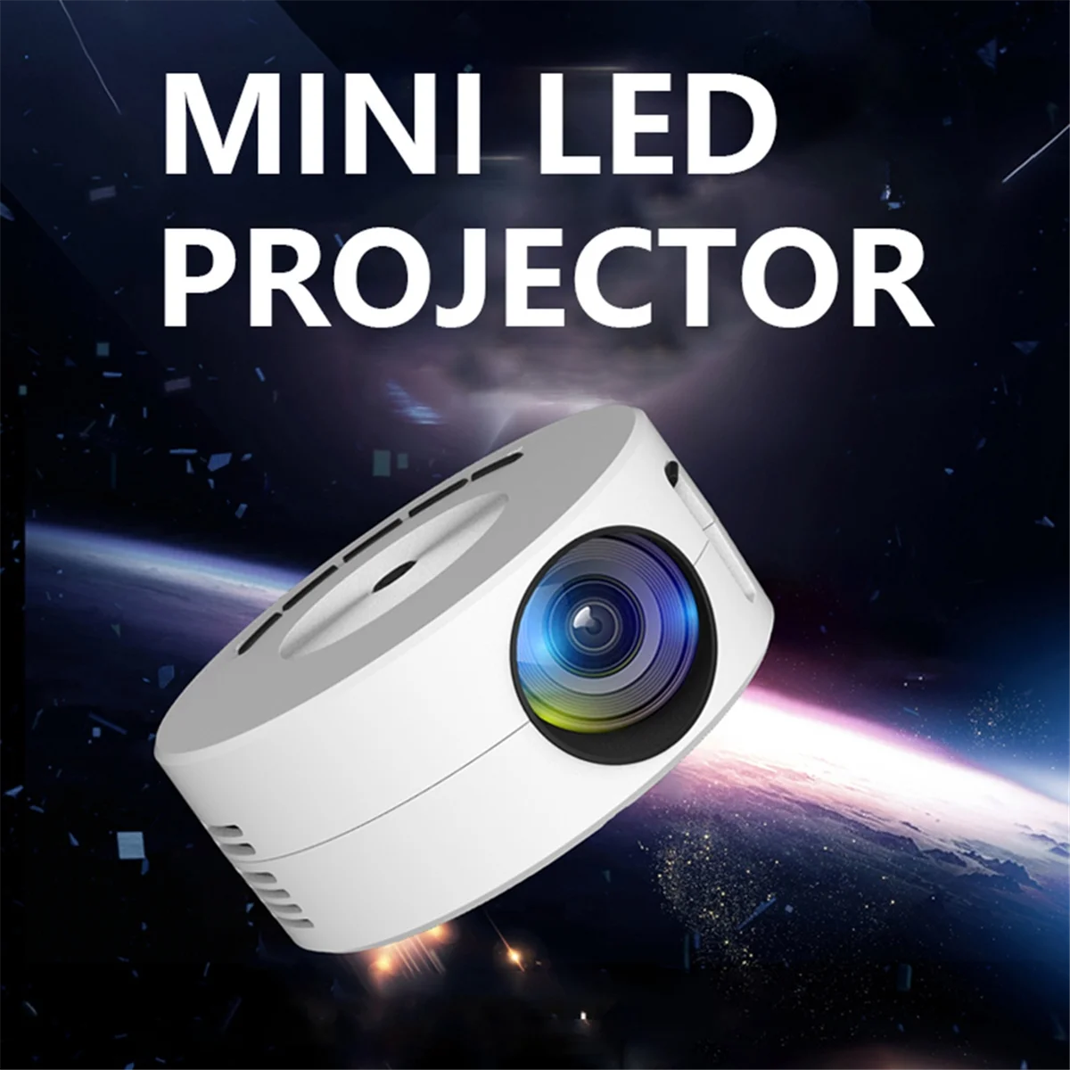 YT200 Mini Projector LED Home Media Player Audio Portable Projectors USB Video Wired Projection Same Screen Mirror - Uknowucme