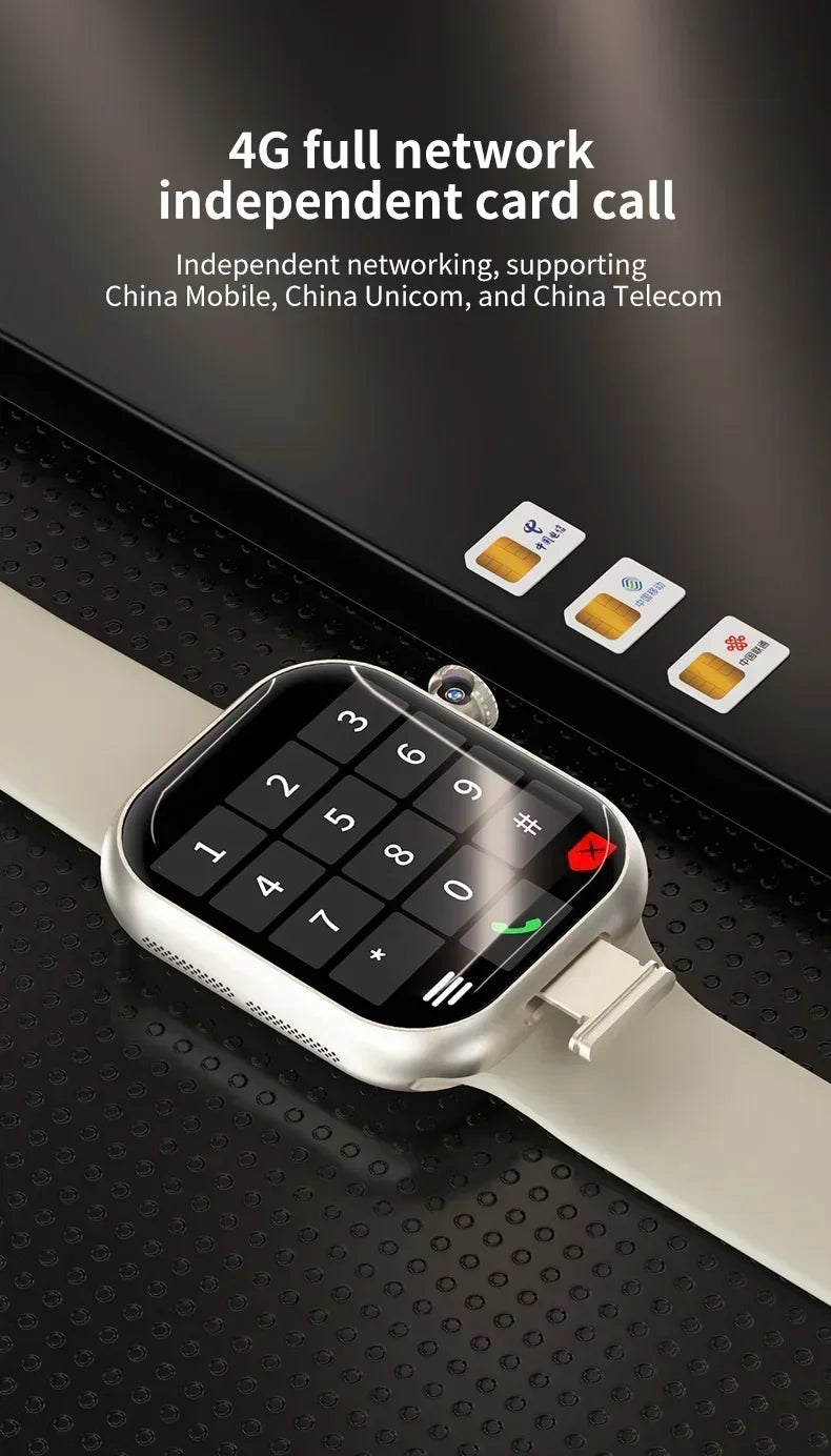 The smartwatch is equipped with an 8-megapixel rotating camera, 5G Android VP29, 256GB storage, Sim card, GPS and WIFI - Uknowucme