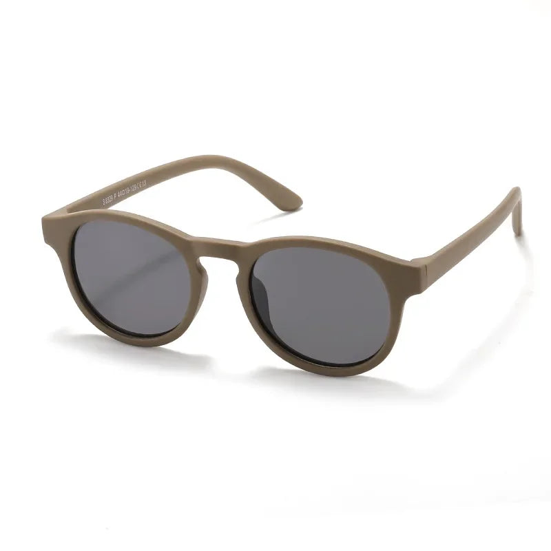 2023 Fashion Kid's First Sunglasses Round Flexible UV400 Polarized Girls Boys Silicone Sun Glasses for Ages 3-12 Years Children - Uknowucme