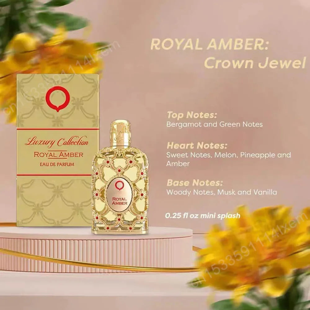 100Ml Original Arab Perfumes Eau De Parfum Female Fragrance Perfume man Royal Amber Parfume Cologne Perfume for Men Women - Uknowucme